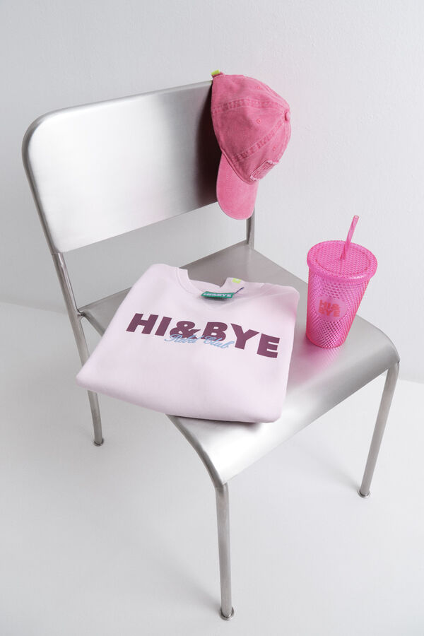 HI&BYE Copo de pl&aacute;stico com canudo e vinho integrados vermelho