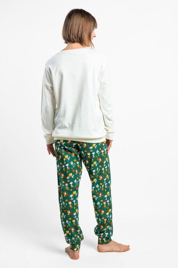 Admas Pijama Largo Peanuts beige