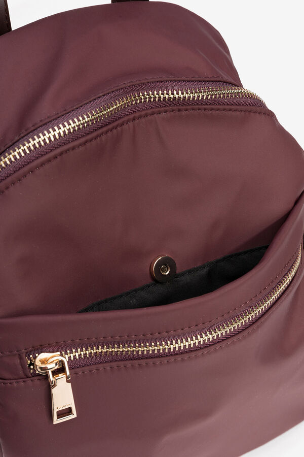 Vilanova Mochila de Nylon con Bolsillo burdeos