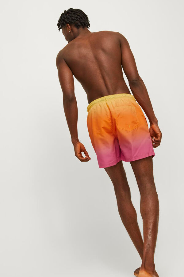 Jack & Jones Men's tie dye swim shorts yellow