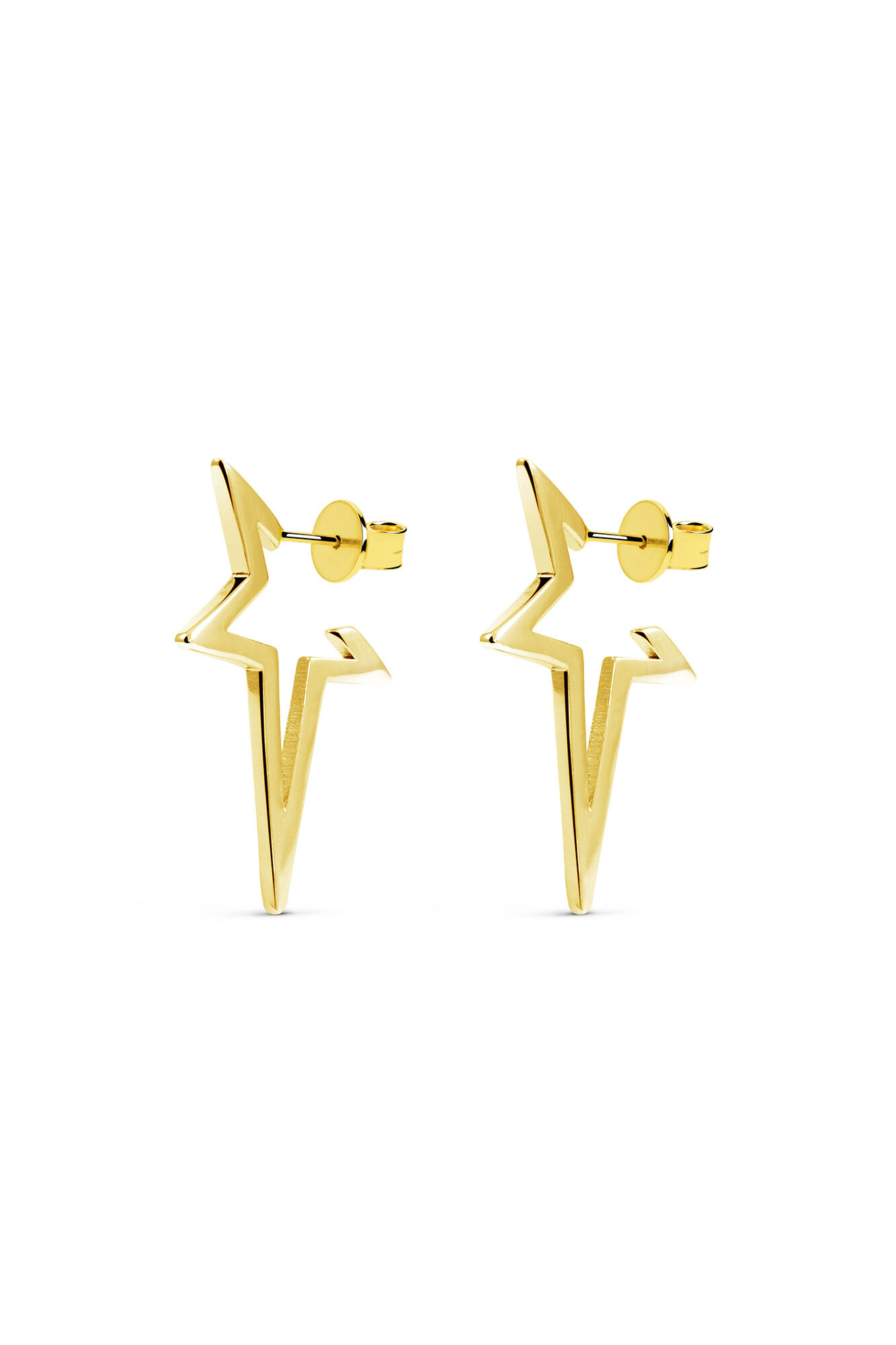 Singularu Pendientes Star Punk Oro