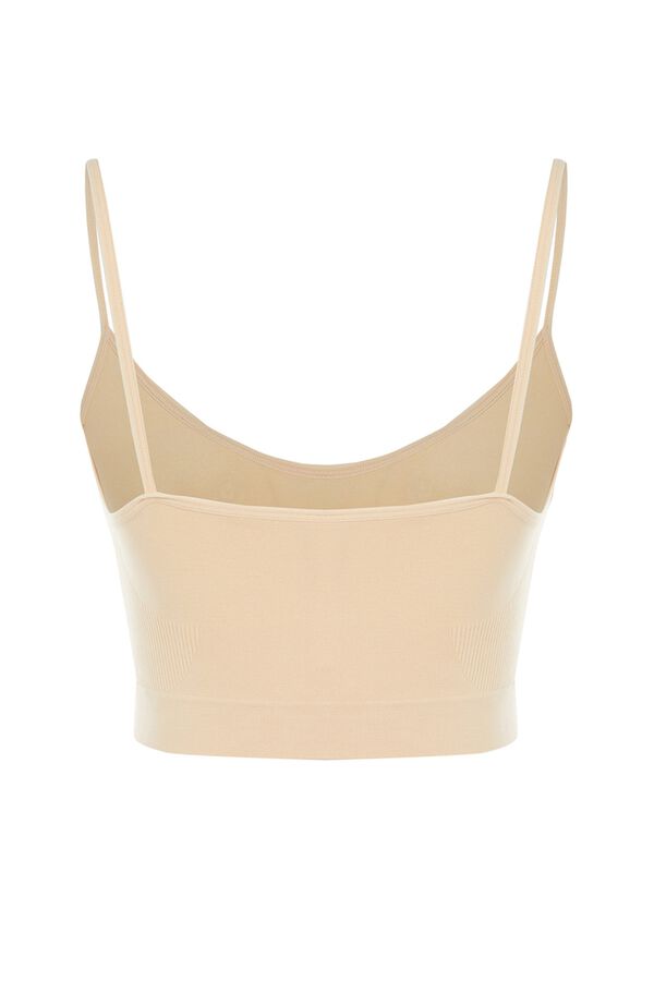 Trendyol Top deportivo tirantes beige