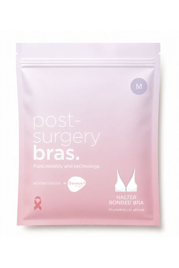 Women'secret Postoperativni top boje ljubičaste s udlagom Smeđa