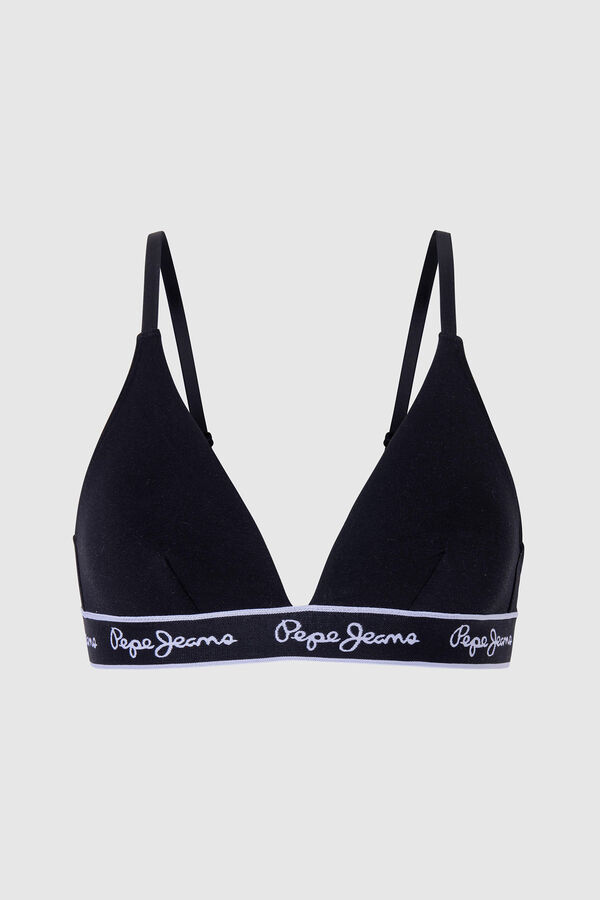 Pepe Jeans Sujetador en algod&oacute;n y modal negro