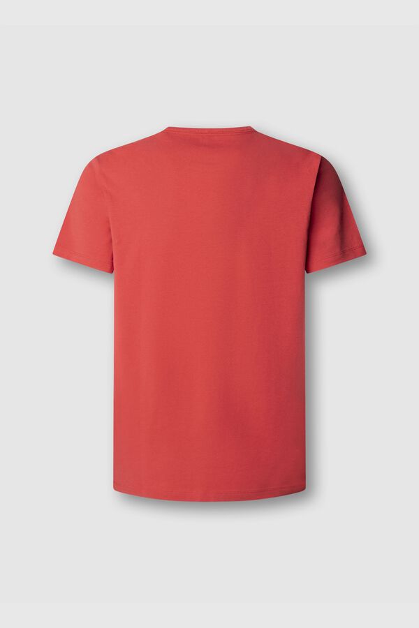 Pepe Jeans Camiseta b&aacute;sica manga corta logo rojo