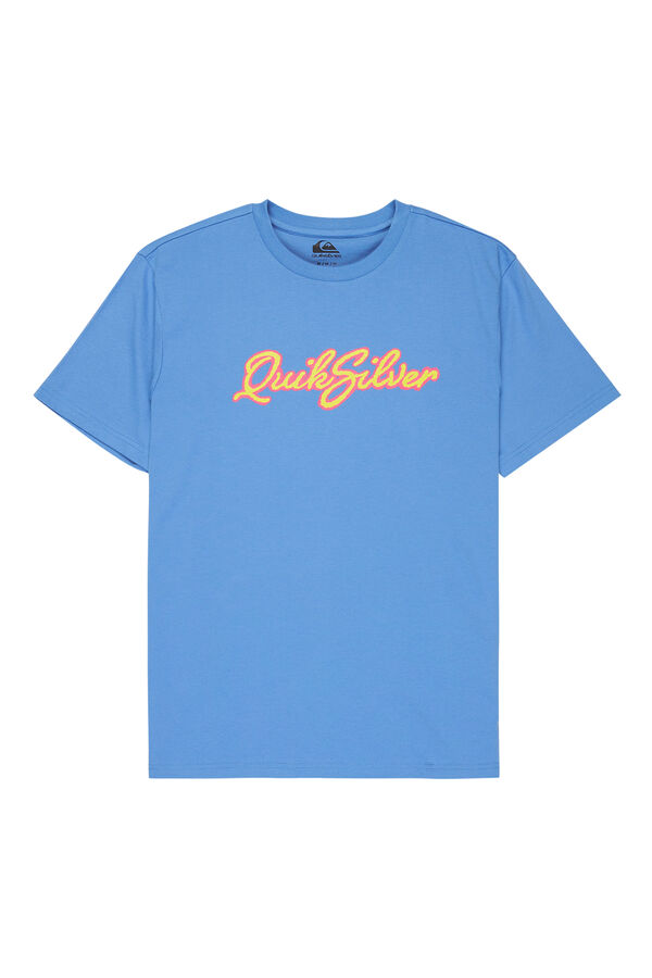 Quiksilver Camiseta manga corta logo retro azul