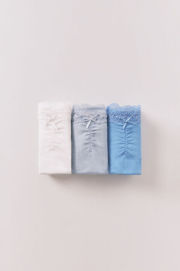 Women'secret Paket od 3 klasične pamučne čipka gaće  Print