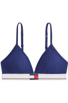Tommy Hilfiger Soutien triangular canelado azul
