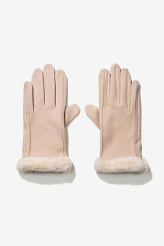 Vilanova Tourch Screen Gloves with Faux Fur grey