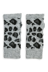 Pieces Mitones Animal Print gris