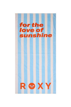 Roxy Toalha de praia &agrave;s riscas com mensagem