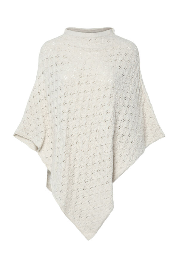 Pieces Poncho de ganchillo blanco