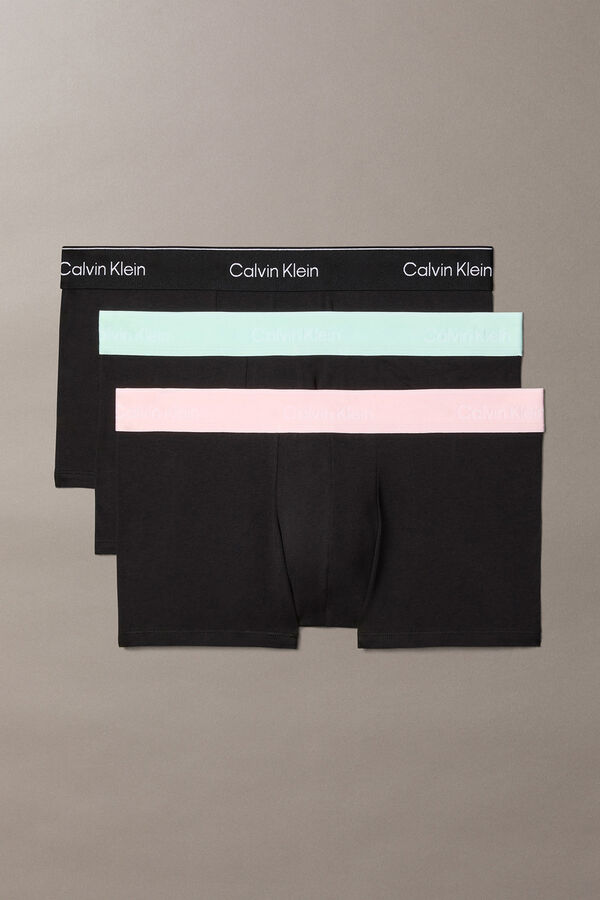 Calvin Klein Pack de 3 b&oacute;xers de tiro bajo - Icon Cotton Stretch negro