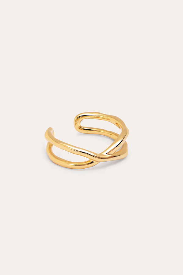 Singularu Gold Plated Hug Ring imprim&eacute;