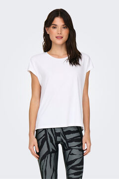Only Play Basic-T-Shirt kurze &Auml;rmel Wei&szlig;