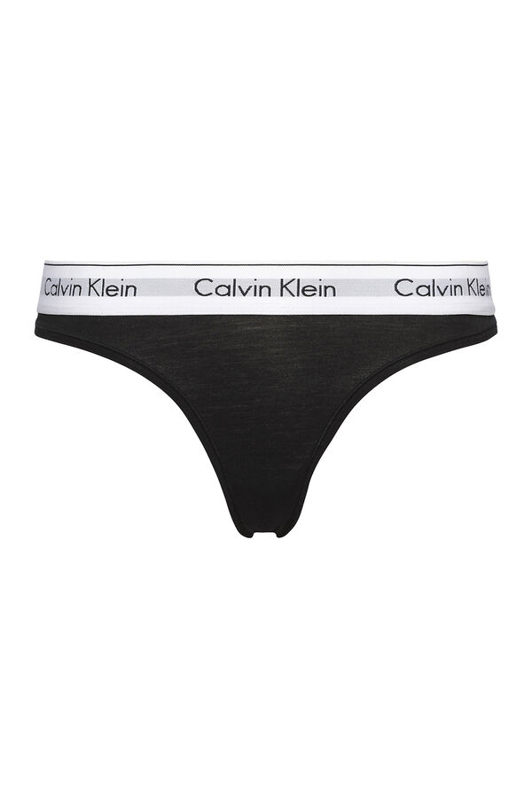 Calvin Klein Tanga individual mujer negro