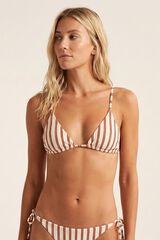 Robin Top Bikini Tr&aacute;ngulo Mandorla estampado