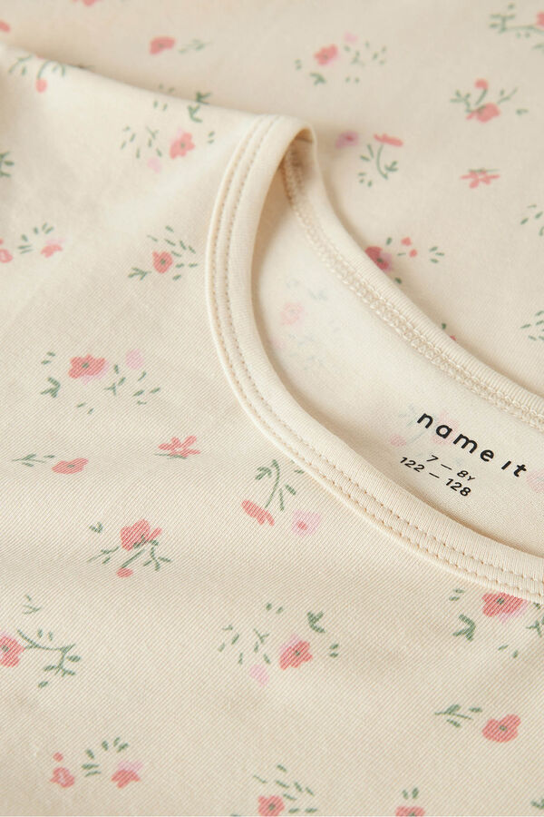 Name it Pijama ni&ntilde;a flores beige