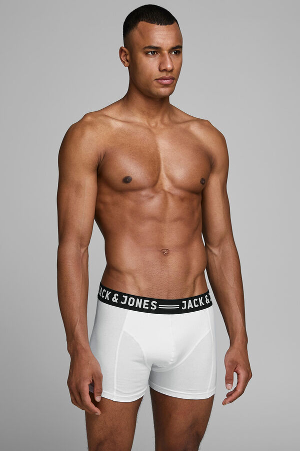Jack & Jones Contrast logo boxer feh&eacute;r