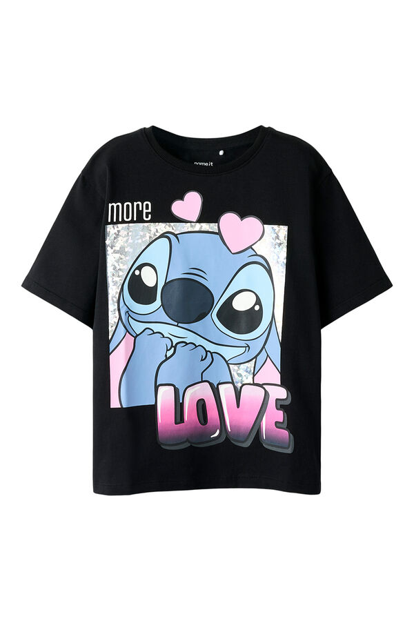 Name it Camiseta Lilo y Stitch de ni&ntilde;a negro