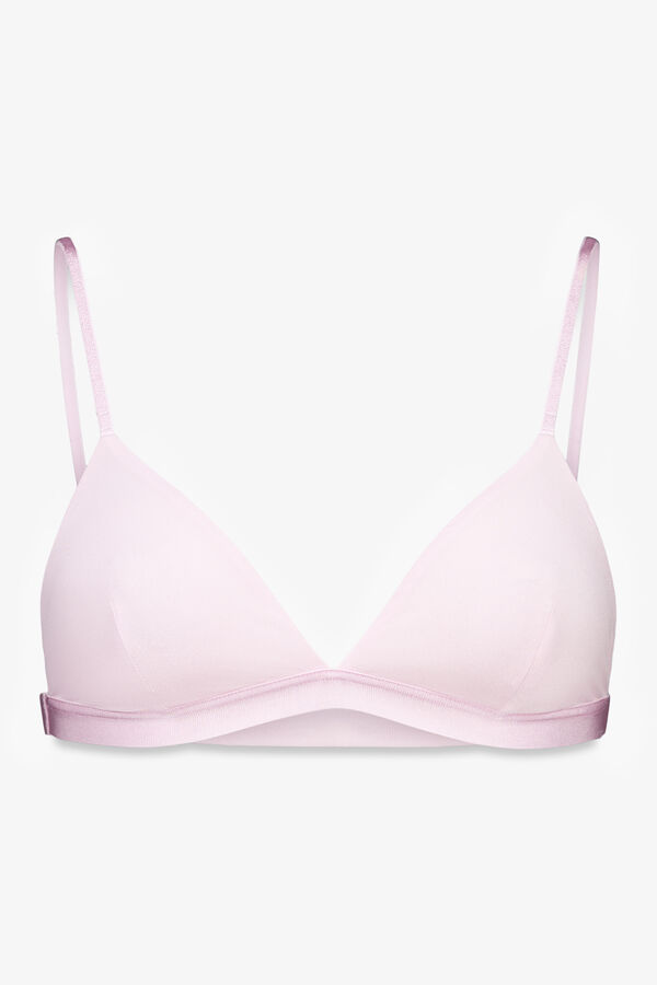 HI&BYE Roze &scaron;ljokice od mikrofiber sa trouglasti grudnjak Roze