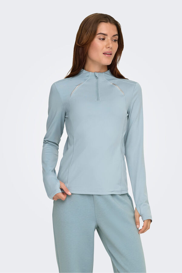 Only Play Sudadera t&eacute;cnica running gris
