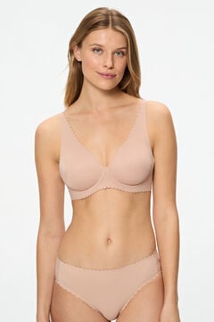 DIM Sujetador tri&aacute;ngulo con aros de microfibra  beige
