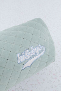 HI&BYE Zelena somotska pliš neseser sa vez logo