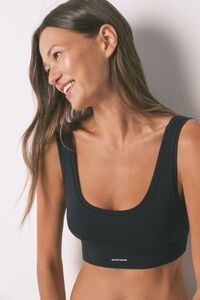 Women'secret PREDIVAN bez šavova sa dva lica top u crnoj boji