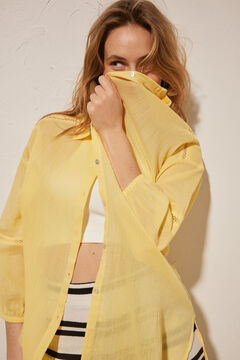 Womensecret Yellow 100% cotton beach camisole printed
