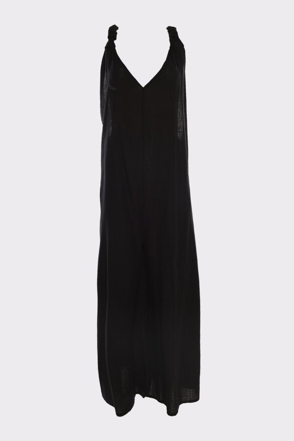 Trendyol Mono largo espalda descubierta negro