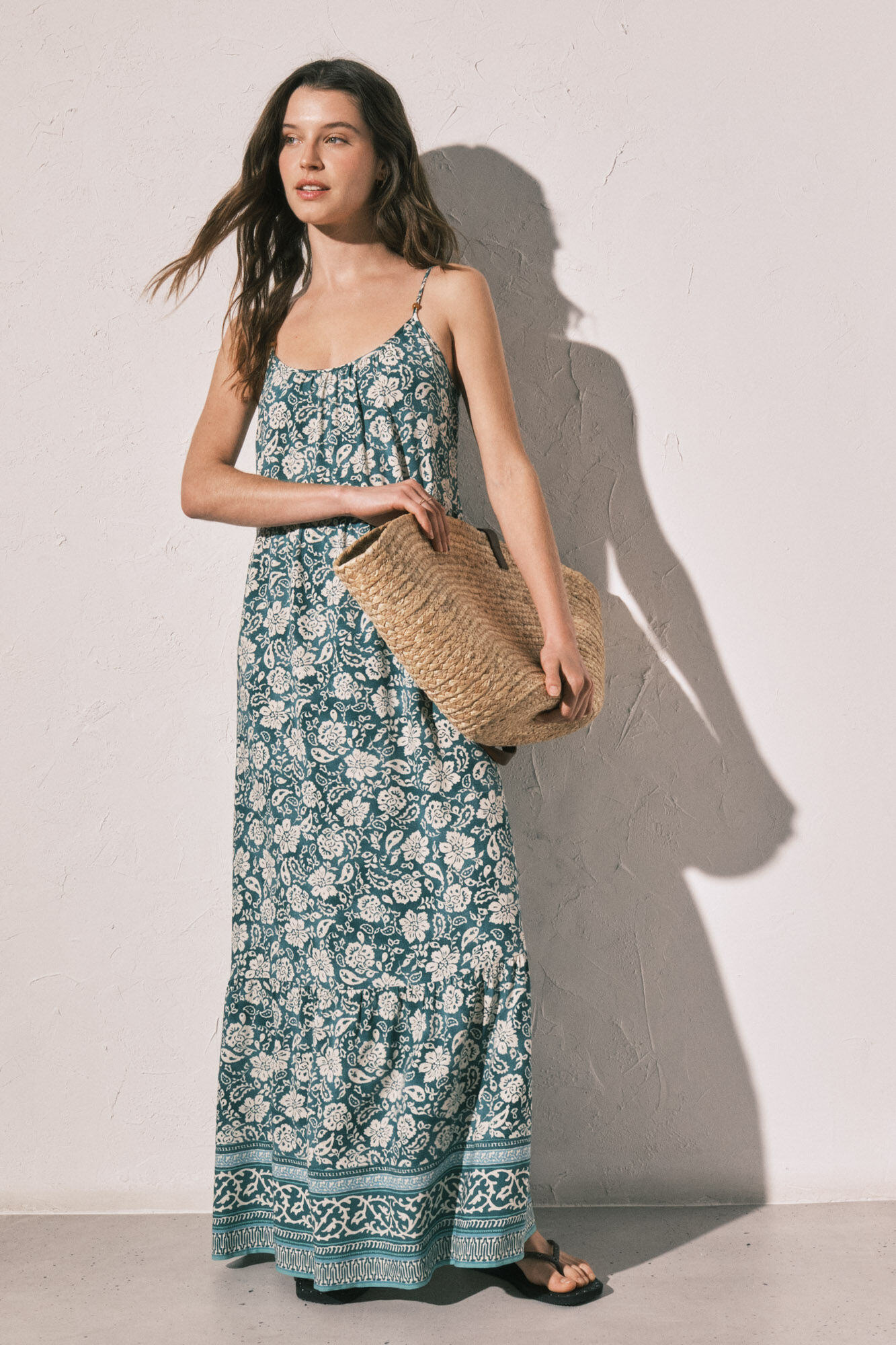 Women'secret Duga haljina sa bretelama sa boho printom