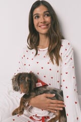 Women'secret Crvena bandana za pse sa srcima Crvena