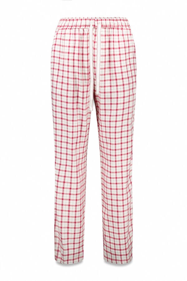 Women'secret Duge bele karirane print pantalone Print