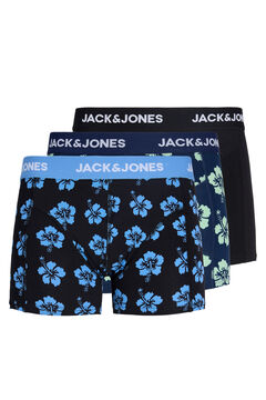 Jack & Jones Pack 3 boxers em algod&atilde;o estampados