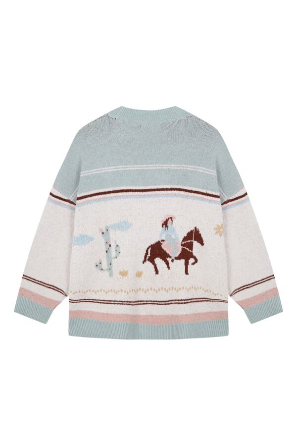 Women'secret Kratki pleteni kardigan kućni ogrtač Print