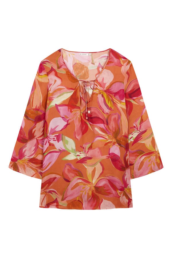 Women'secret Kratka tunika haljina sa maksi cvetnim printom Print