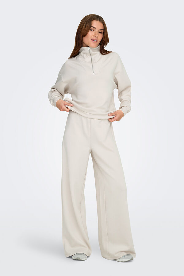 Only Play Pantal&oacute;n largo de chandal pata ancha gris