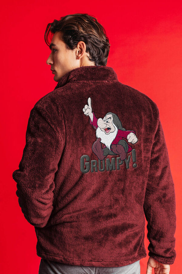 Admas Short long sleeve furry fabric robe Grumpy imprim&eacute;