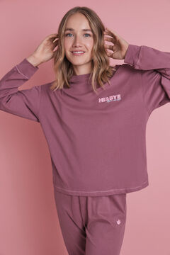 HI&BYE Dugački set od 100% pamuka roze apres-ski