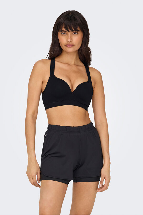 Only Play Sujetador deportivo intensidad media negro