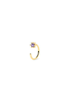 Singularu Pendiente Suelto Sophie Lavande Plata Ba&ntilde;o Oro