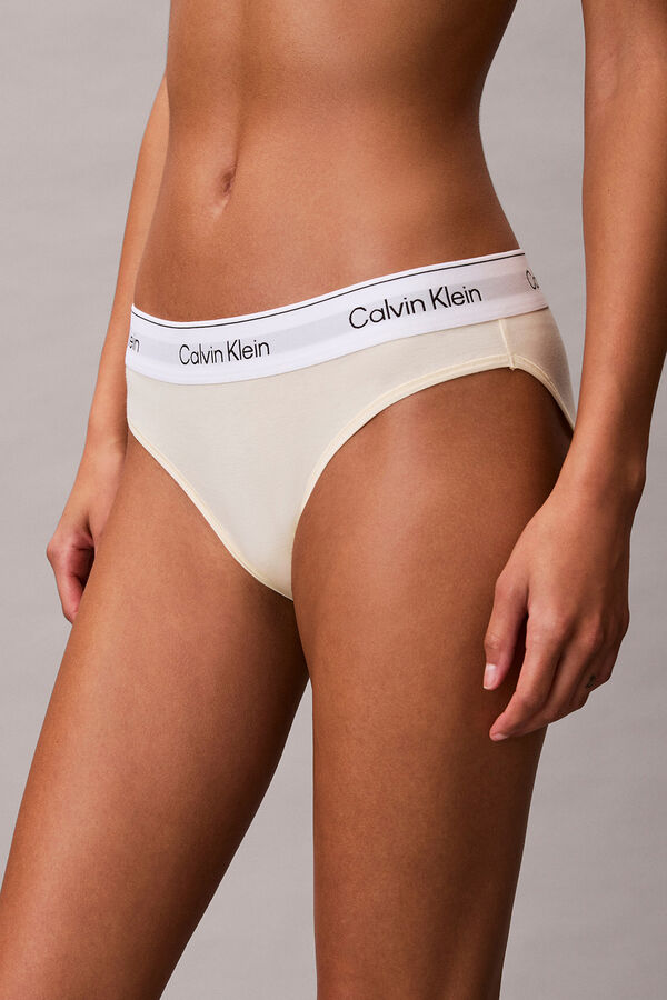 Calvin Klein Braga individual de mujer amarillo