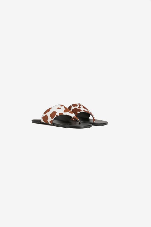 Vilanova Sandalias estampado animal marr&oacute;n