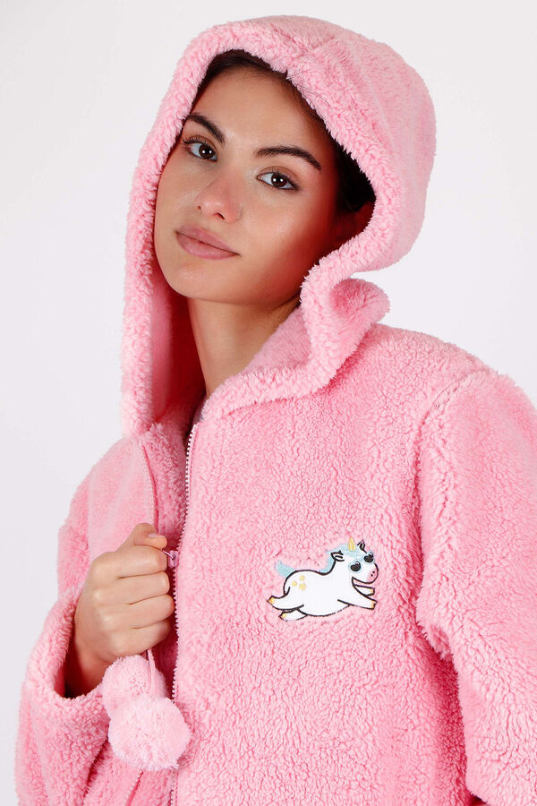 Mr. Wonderful Mr.Wonderful Unicorn Women's Bathrobe pink