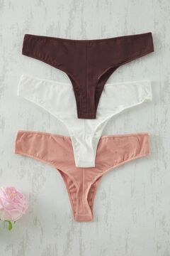 Trendyol Pack de 3 tangas lisos