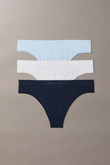 Calvin Klein Pack 3 tangas microfibra logo estampado