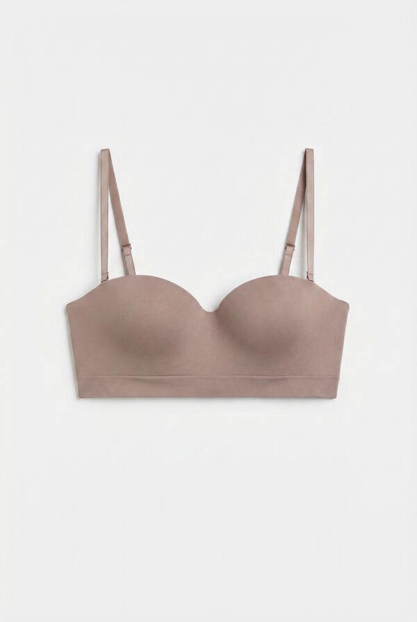 Women'secret Soutien strapless sem costura marrom cru