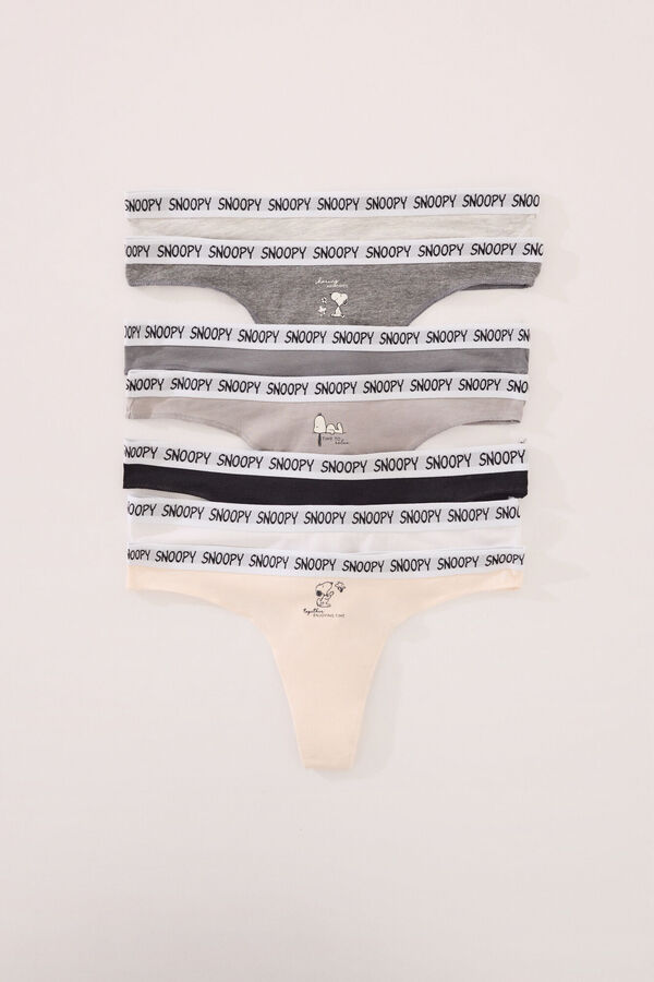 Women'secret Pakovanje od 7 raznobojni pamučnih japanki sa Snupijem Print