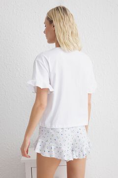 Trendyol Conjunto de pijama corto volantes floral